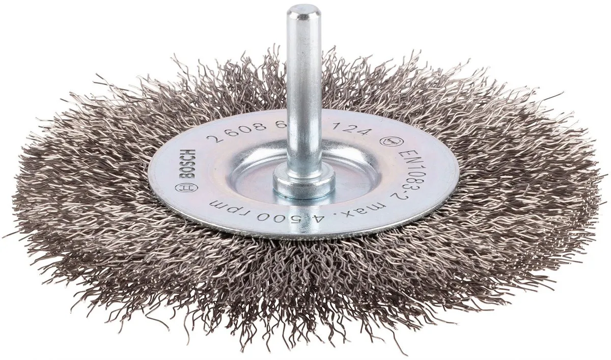 Bosch Professional 6mm Schijfborstel 100mm - Gegalvaniseerd RVS - Zilver