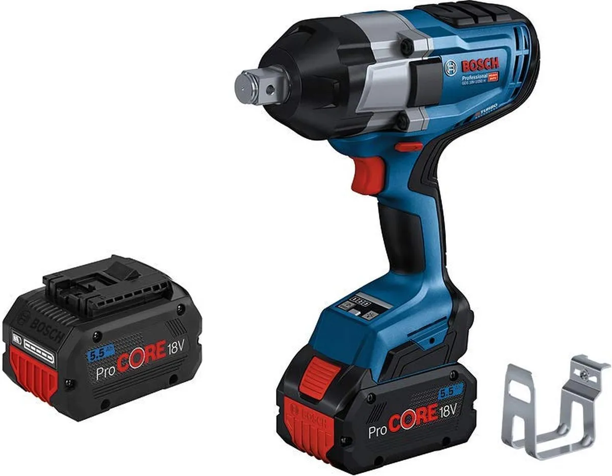 Bosch Professional GDS 18V-1050 H Slagmoersleutel - 2x 5.5Ah accu's