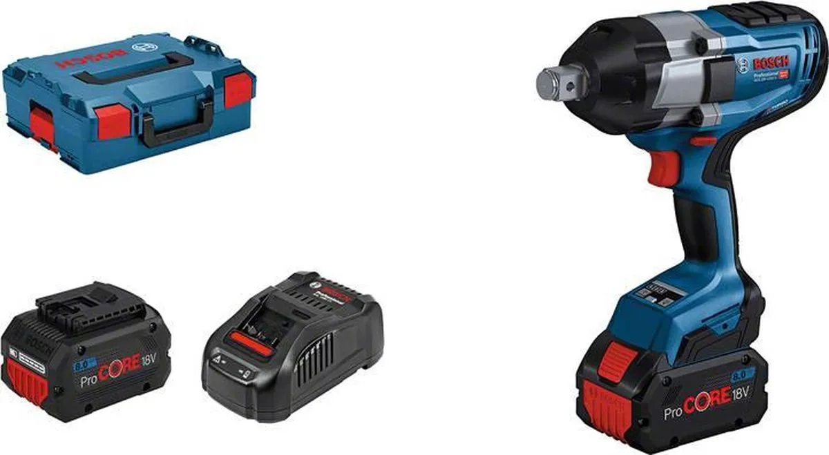 Bosch Professional GDS 18V-1050 H Slagmoersleutel - 2x 5.5Ah accu's