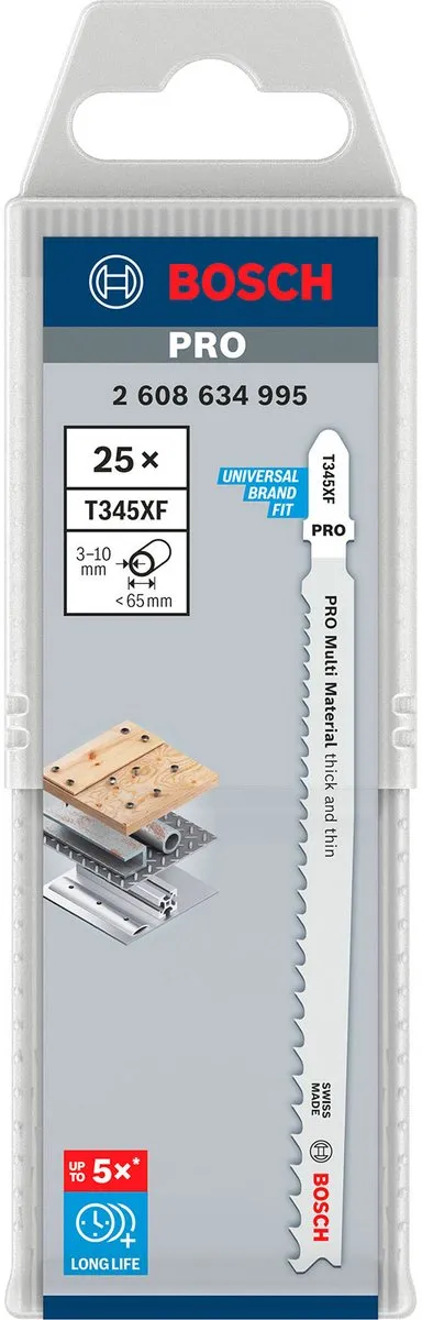 Bosch Professional DECOUPEERZB T345XF 25 - Metaal - 25 Stuks