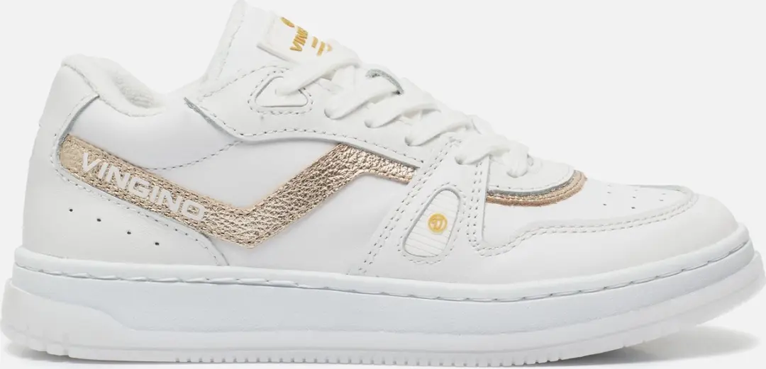Vingino Senne Low Sneakers wit Leer