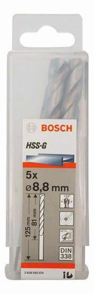 Bosch Professional ST. LINE HSS-G 8.8mm Metaalboor - 5 Stuks