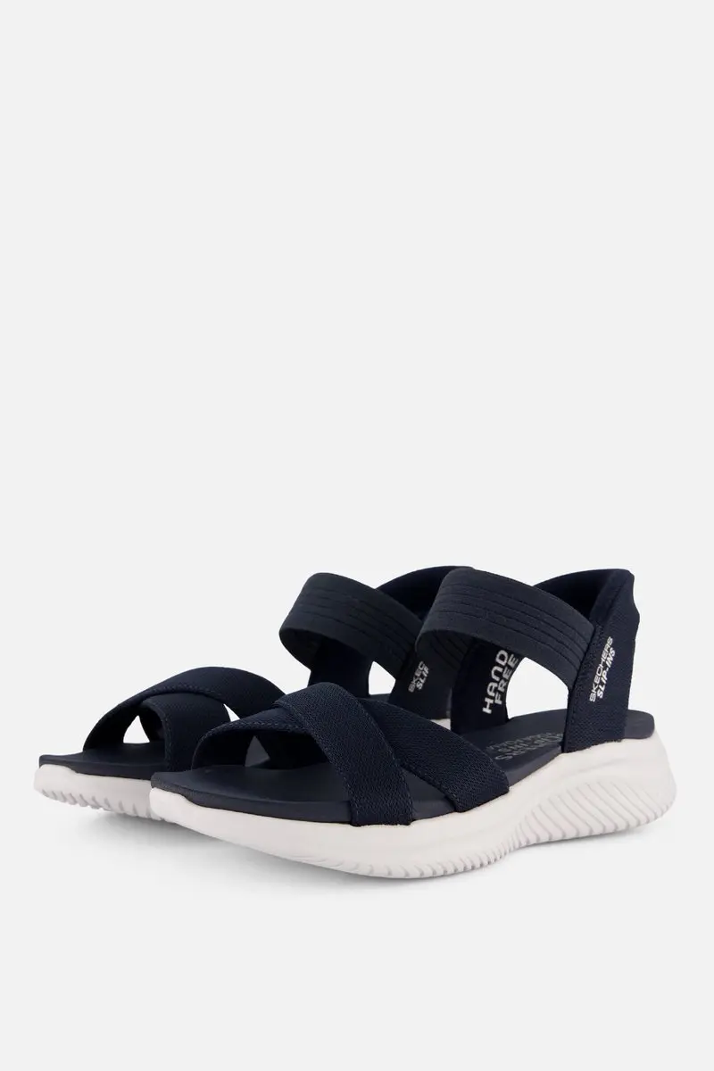 Skechers Ultra Flex 3.0 Sandalen blauw Textiel