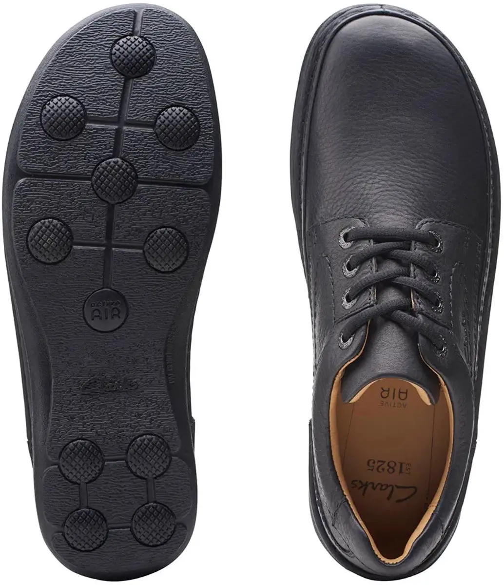Clarks Nature Three Heren Veterschoenen - Zwart - Maat 46