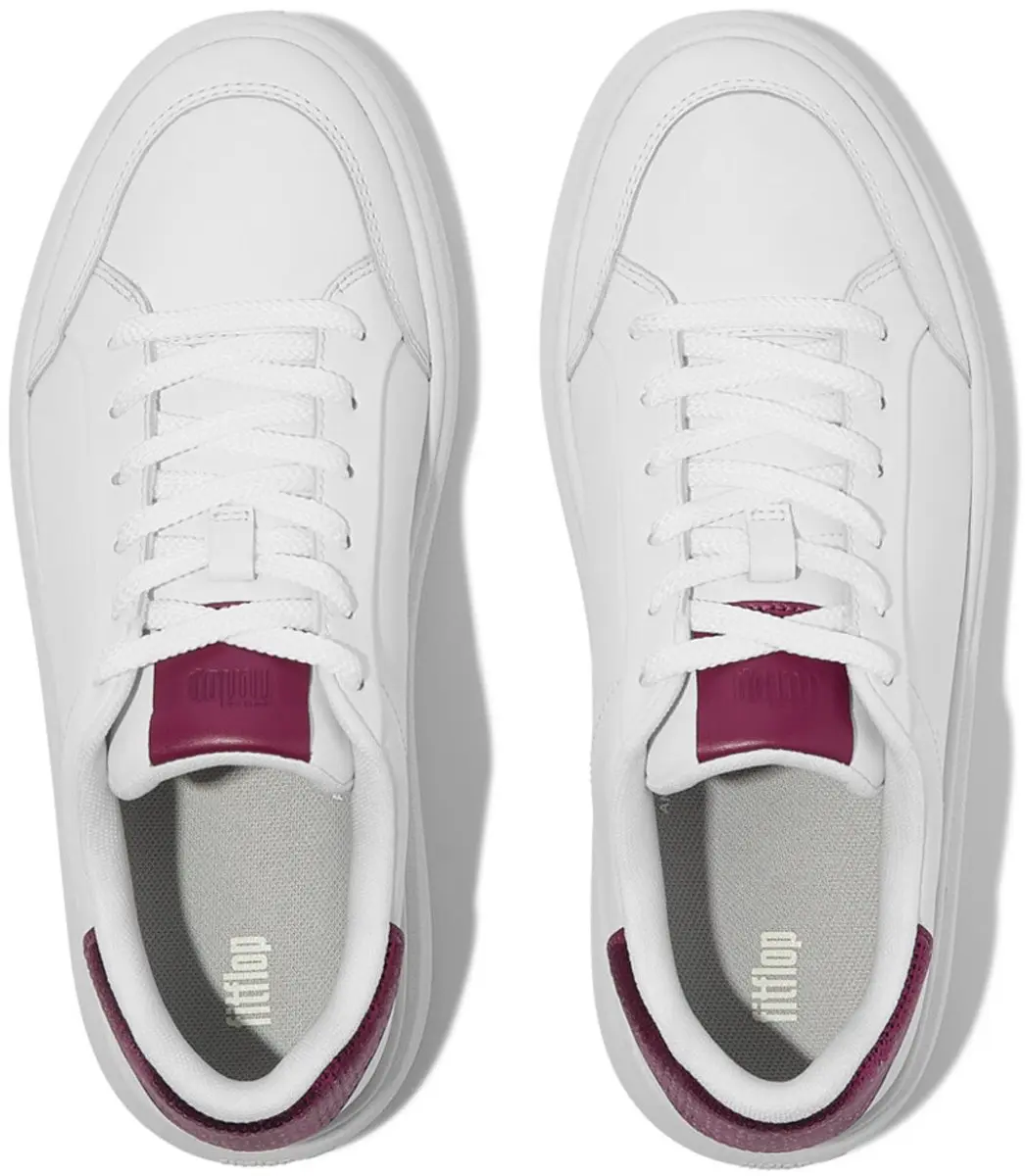FitFlop FitFlop Rtg Sequin-Backtab Leather Sneakers WIT
