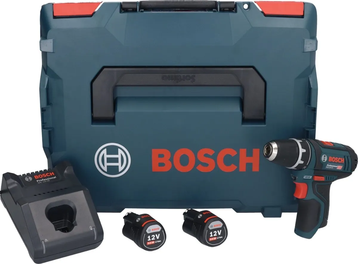 Bosch Professional GSR 12V-15 Accuboormachine - 30Nm - 2x 3,0Ah - L-Boxx