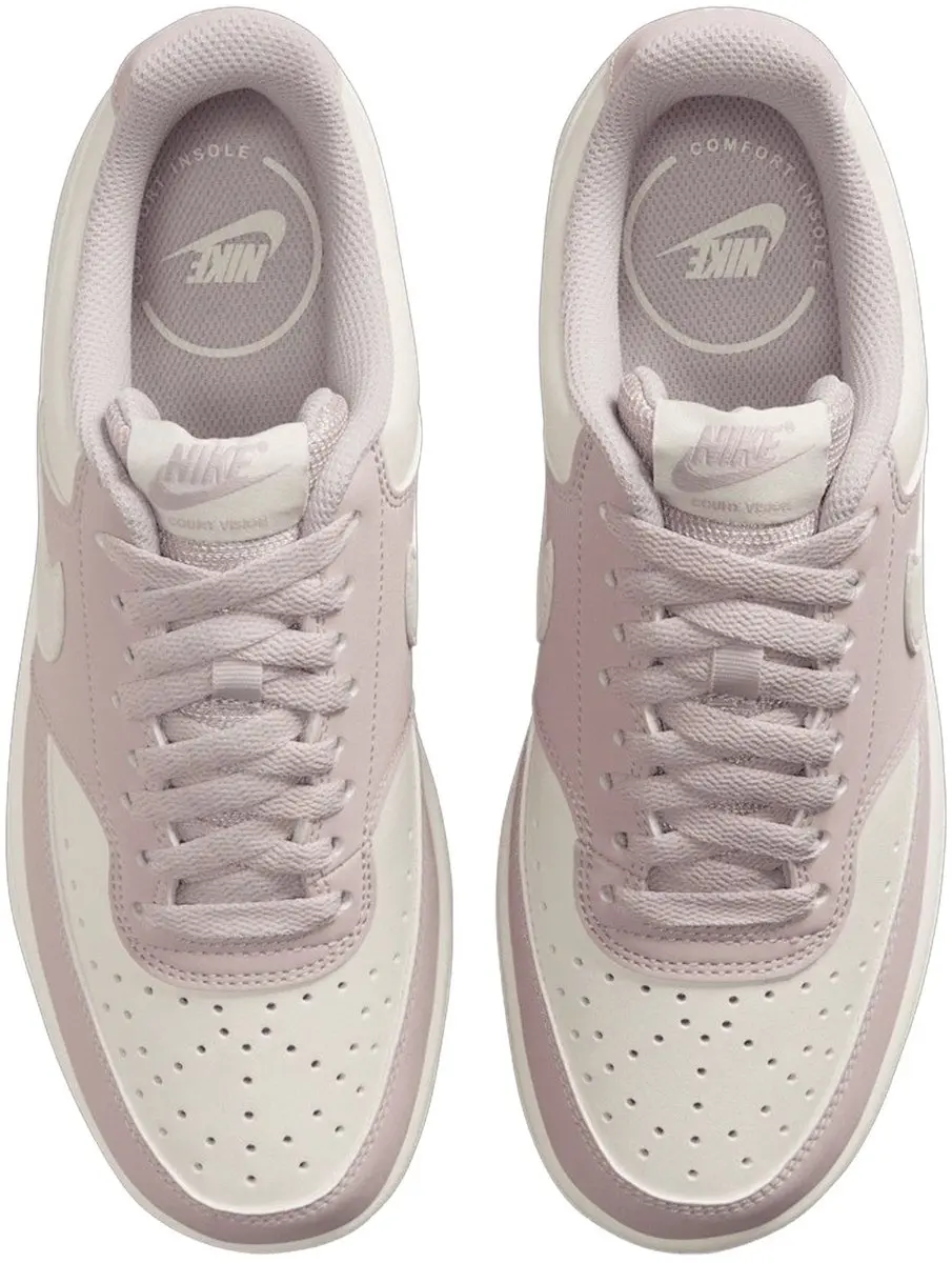 Nike Court Vision Low Sneakers Dames - 40.5 - Roze/Wit - afbeelding 3 van 6