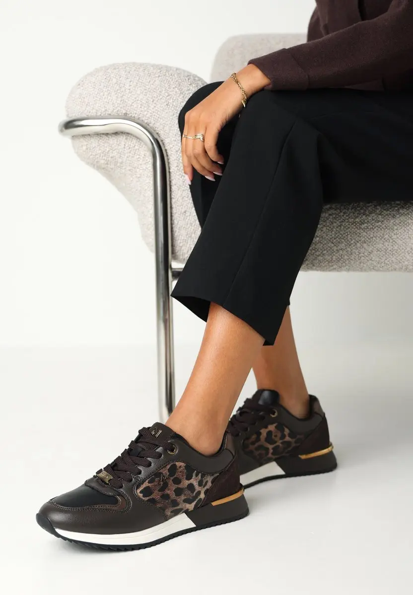 Mexx Fleur Ellen Sneakers - Zwart/Bruin - 38 - afbeelding 6 van 6
