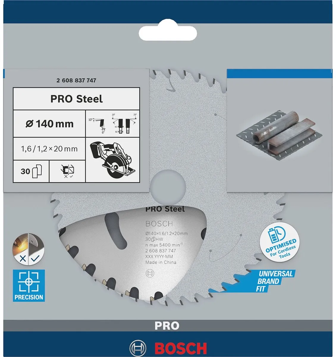 Bosch Professional Steel Accuzaagblad 140x1,6x20mm