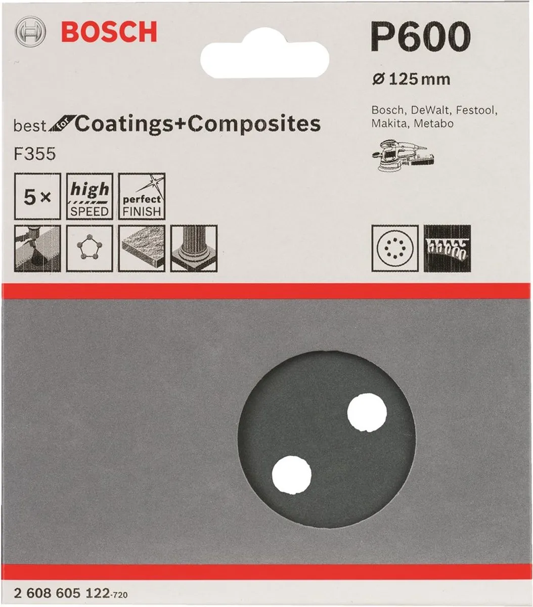Bosch Professional Best Coatings Schuurvel Ø125 - 5 Stuks
