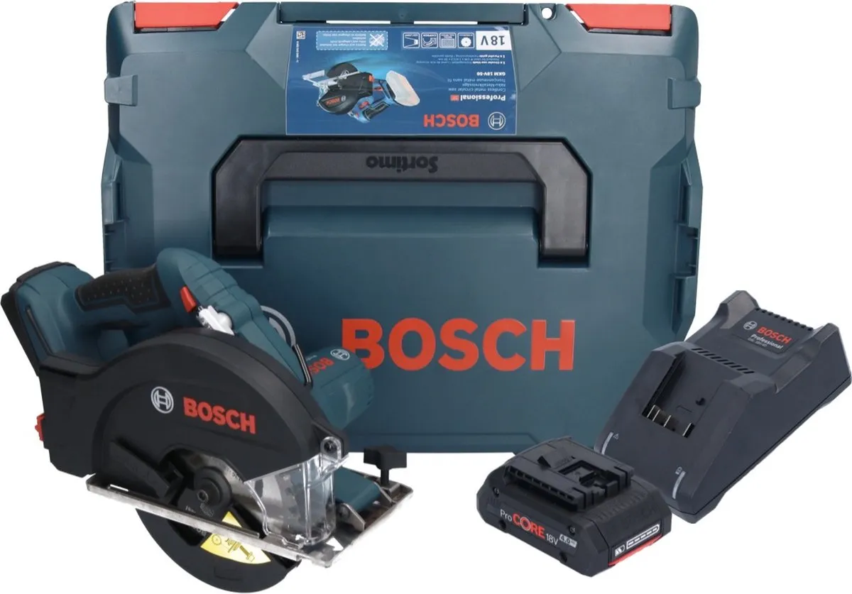 Bosch Professional GKM 18V-50 Accu-Metaalhandcirkelzaag 136mm - 1x ProCORE 4,0Ah