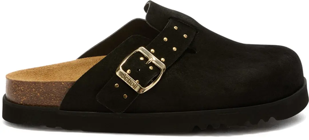 Klomp Scholl Women Benny Suede Black-Schoenmaat 38
