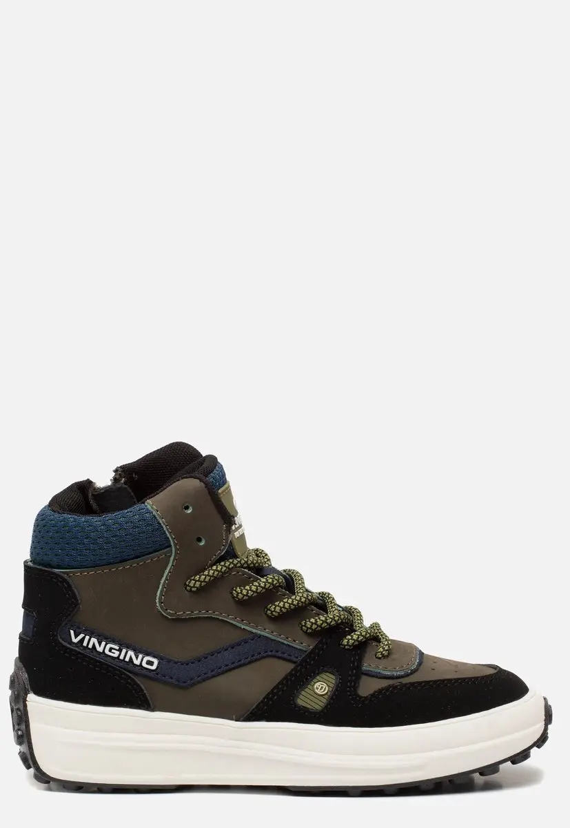 Vingino Max Mid sneakers blauw Leer