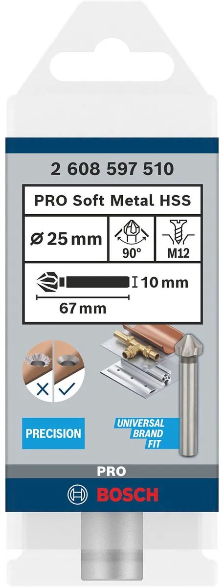 Bosch Professional Verzinkboor 25mm - Hout - MPN 2608597510
