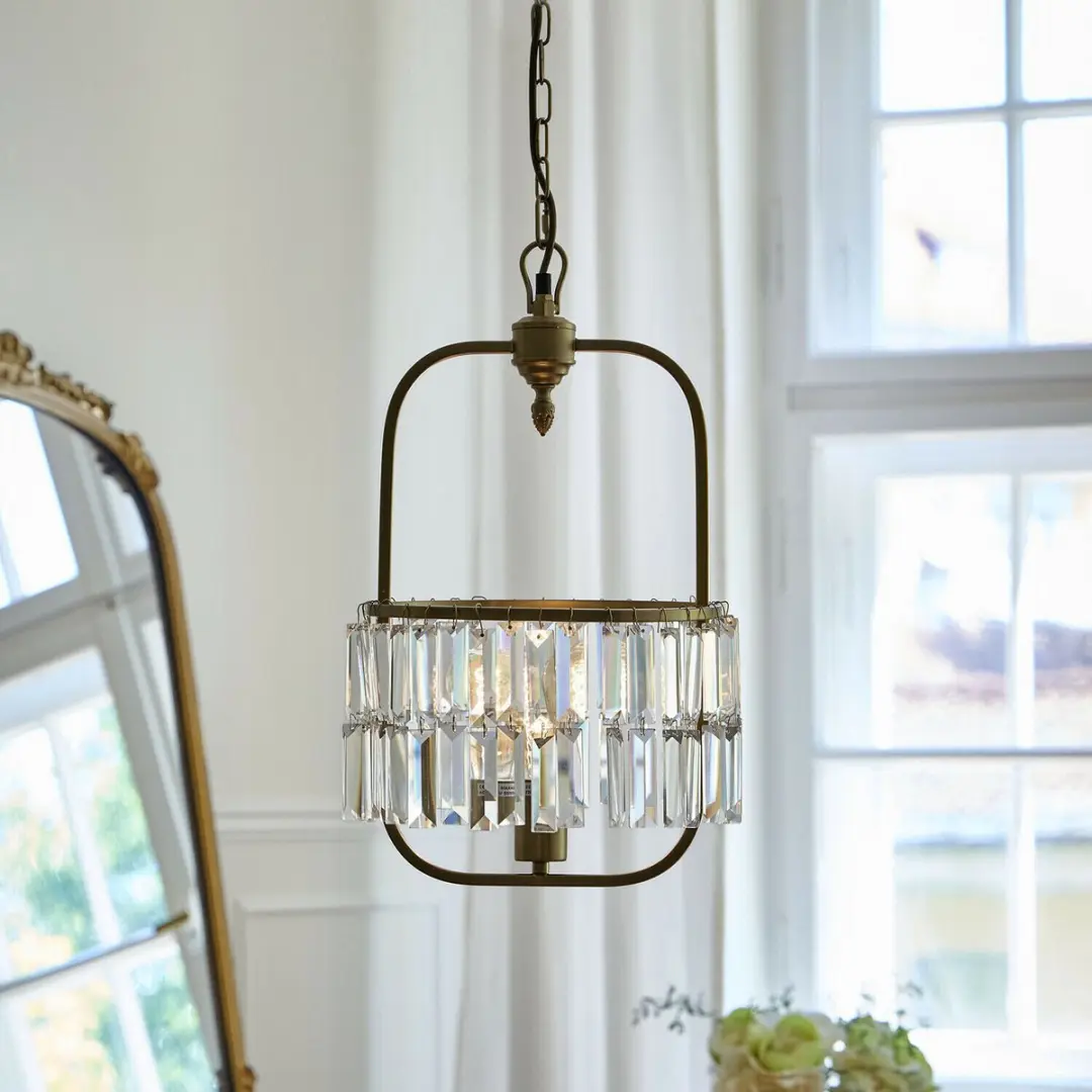Loberon Hanglamp Almirena Antiekmessing - Ø30cm - afbeelding 3 van 6