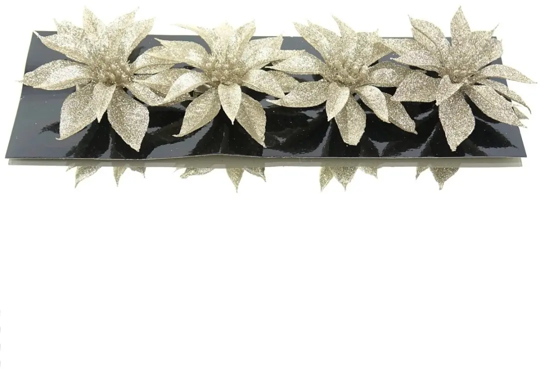 Kaemingk kerstster goudkleur glitter clip 8 cm