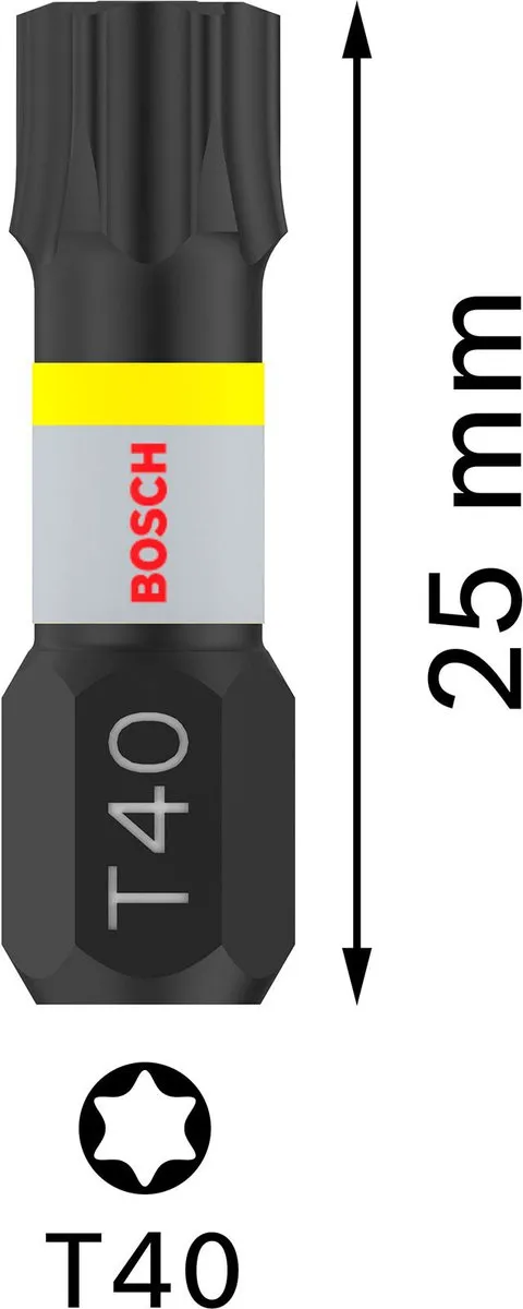 Bosch Professional PRO Torx Slagmoerbeitel T40 2-delig