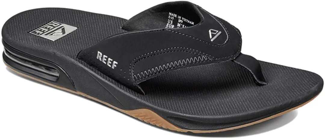 Reef Fanningblack Teenslipper - Zwart/Zilver - Maat 45 - afbeelding 6 van 6