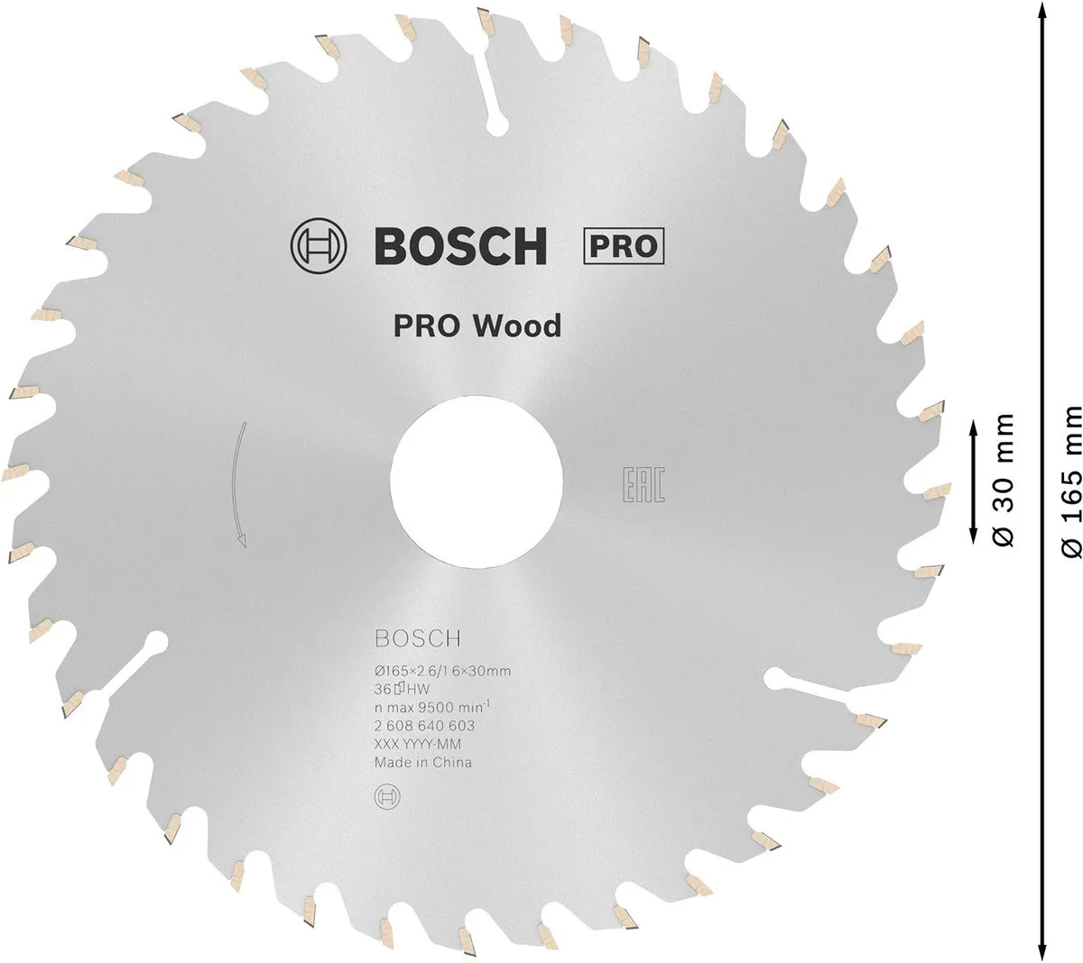 Bosch Professional Cirkelzaagblad Optiline 165mm Hout - 36 Tanden