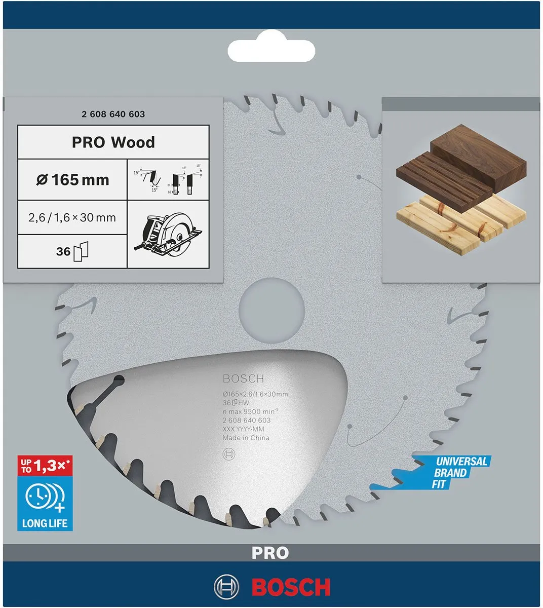 Bosch Professional Cirkelzaagblad Optiline 165mm Hout - 36 Tanden