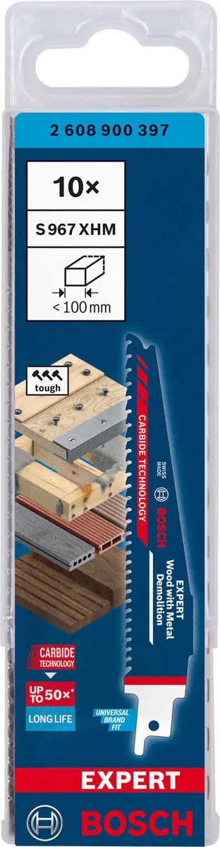 Bosch Professional S967XHM Reciprozaagblad - 10 Stuks - Metaal/Demontage - afbeelding 2 van 5