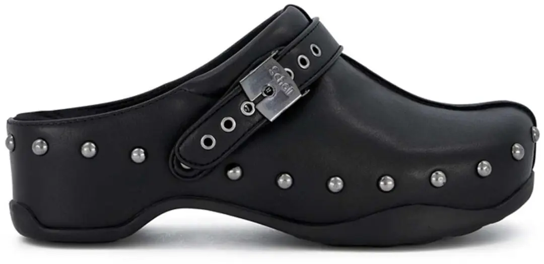 Klomp Scholl Women Pescura Phoebe Leather Black-Schoenmaat 40