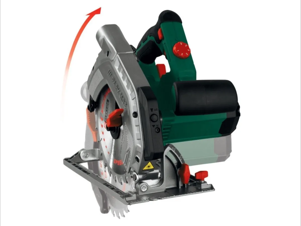 PARKSIDE Elektrische Handcirkelzaag 1350W - 2 Zaagbladen Ø190mm - afbeelding 4 van 6