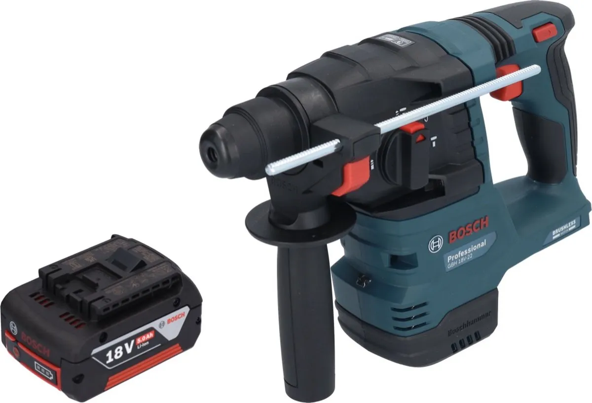 Bosch Professional GBH 18V-22 Boorhamer - 1,9J SDS Plus - 1x 5,0Ah Accu