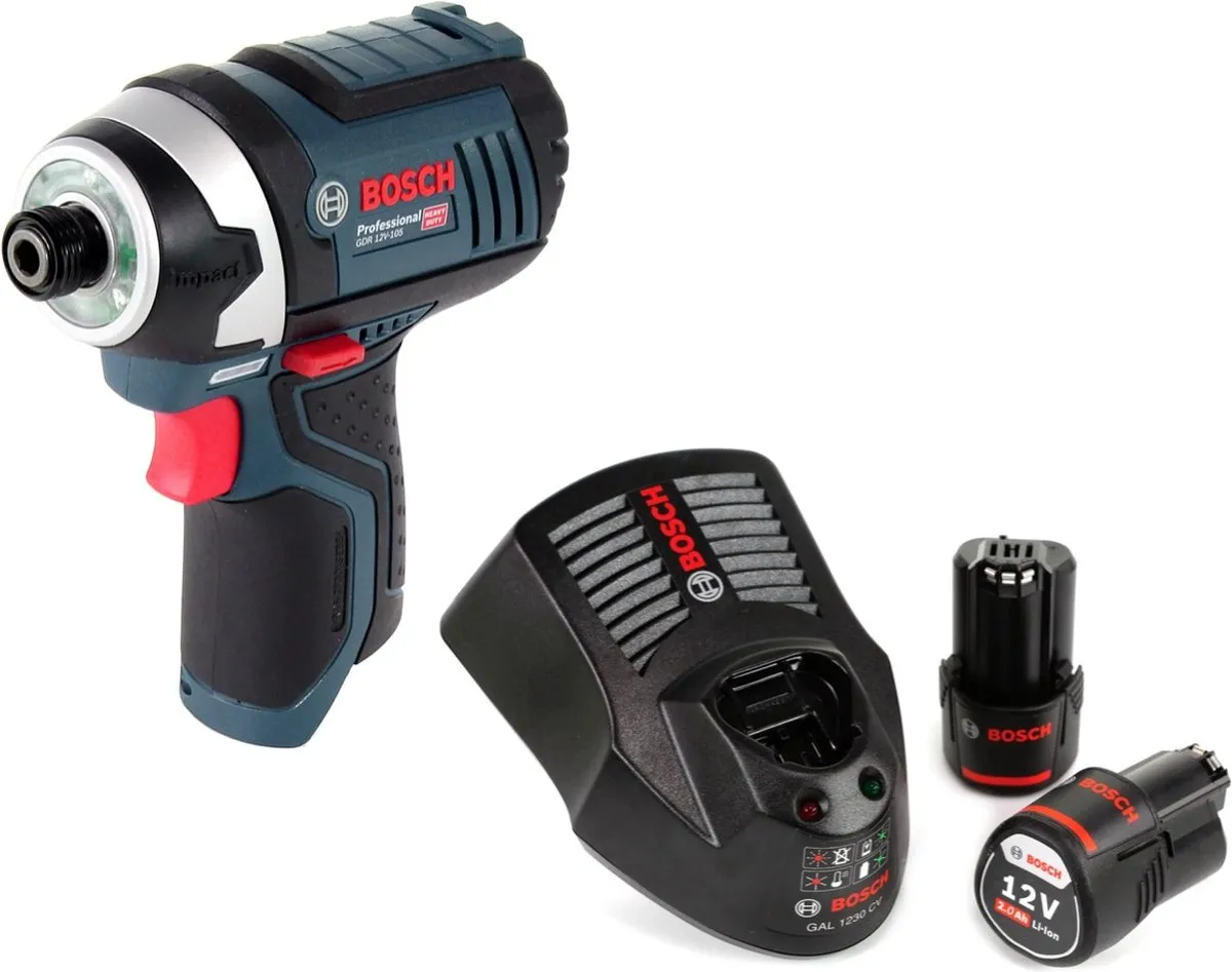 Bosch Professional GDR 12V-105 Accu-Slagmoersleutel - 105Nm - 2x 2.0Ah Accu