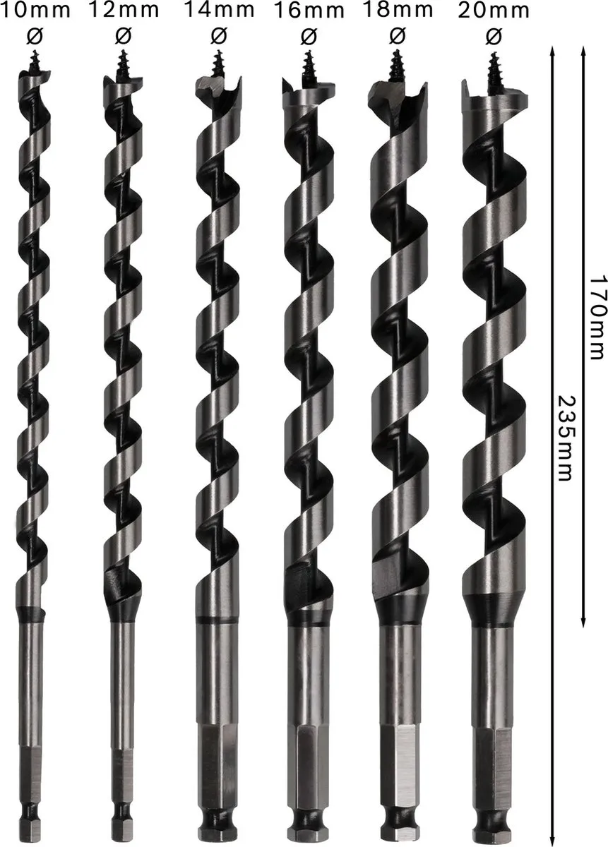 Bosch Professional PRO Wood Slangenboorset 6-delig