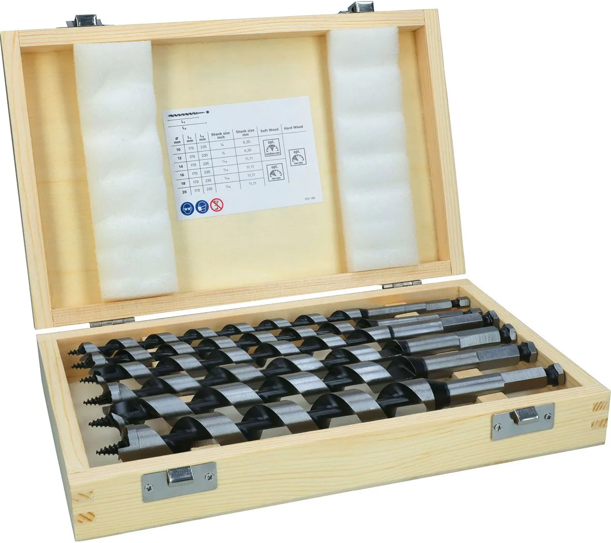 Bosch Professional PRO Wood Slangenboorset 6-delig - afbeelding 6 van 6
