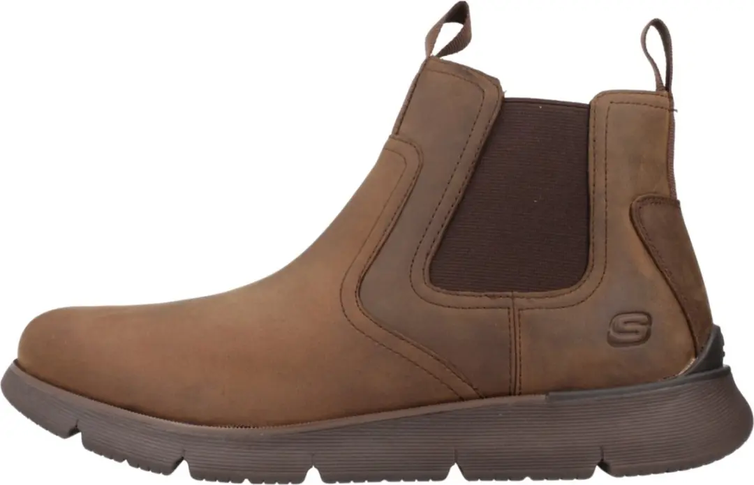 Skechers Augustino Paulo Heren Chelseaboot - Bruin - Maat 44 - afbeelding 3 van 6