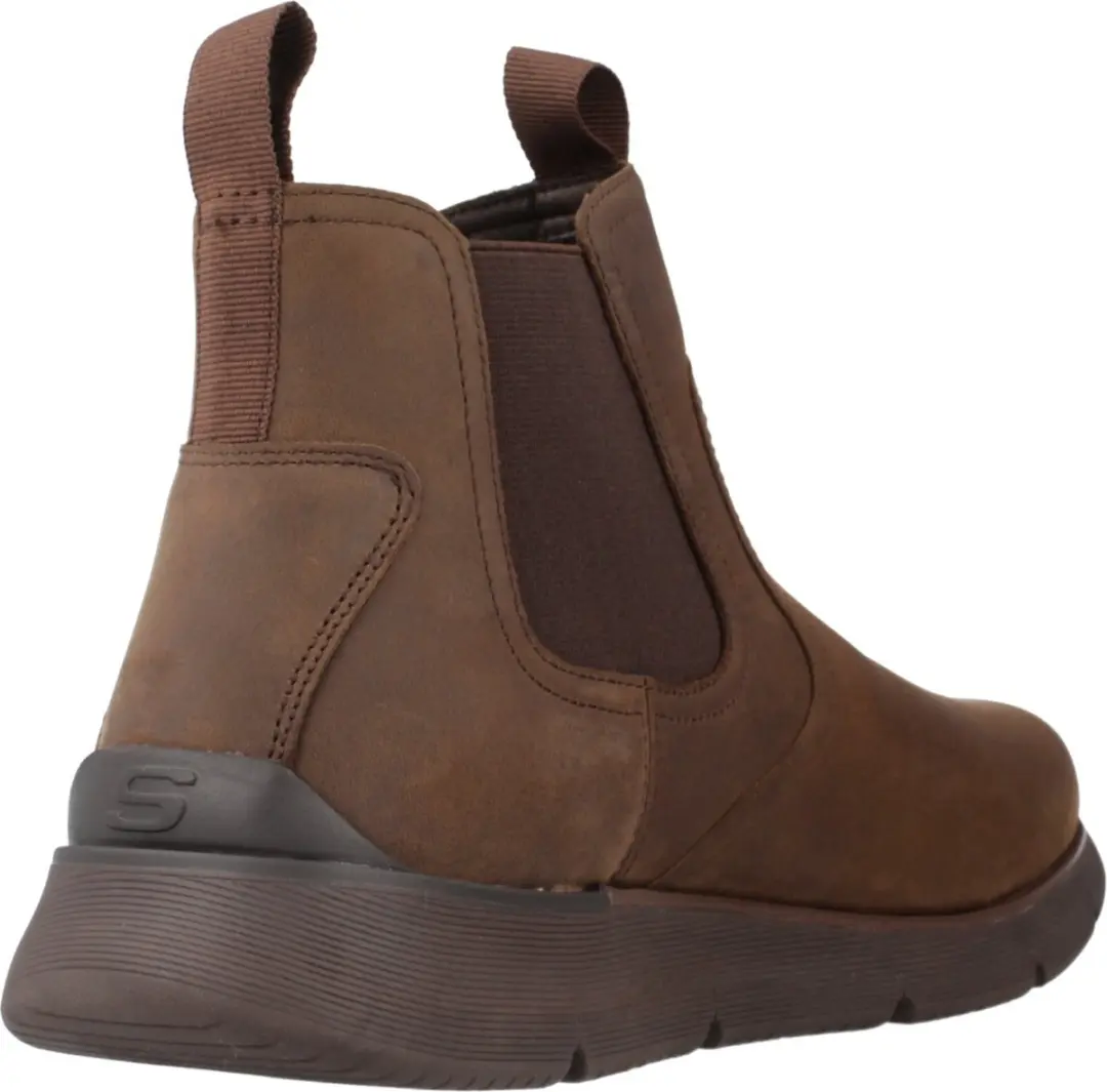 Skechers Augustino Paulo Heren Chelseaboot - Bruin - Maat 44 - afbeelding 4 van 6