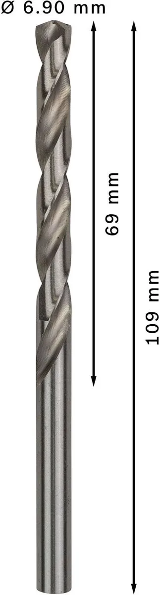 Bosch Professional ST. LINE 6.9mm HSS-G Boorbitten - 10 Stuks
