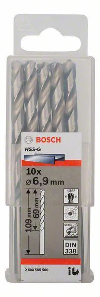 Bosch Professional ST. LINE 6.9mm HSS-G Boorbitten - 10 Stuks