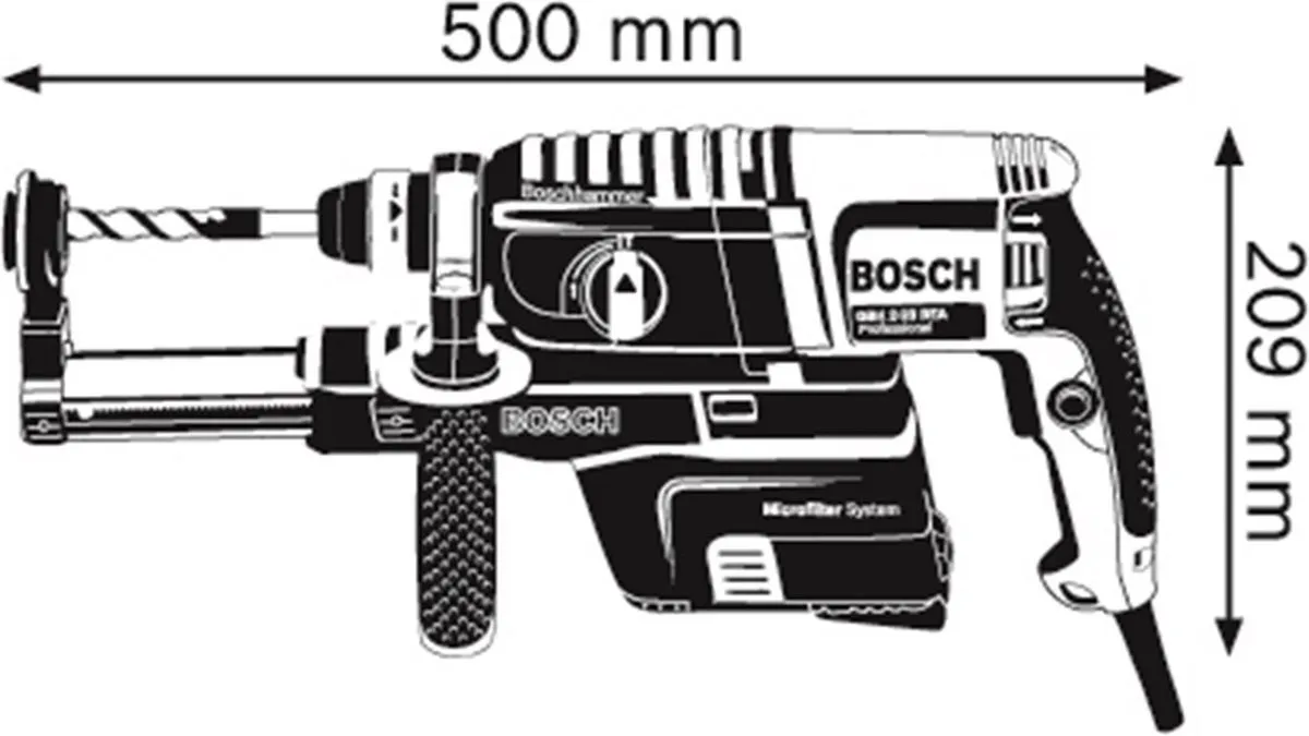 Bosch Professional GBH2-23REA Boorhamer - 710W - 23mm Beton - afbeelding 6 van 6