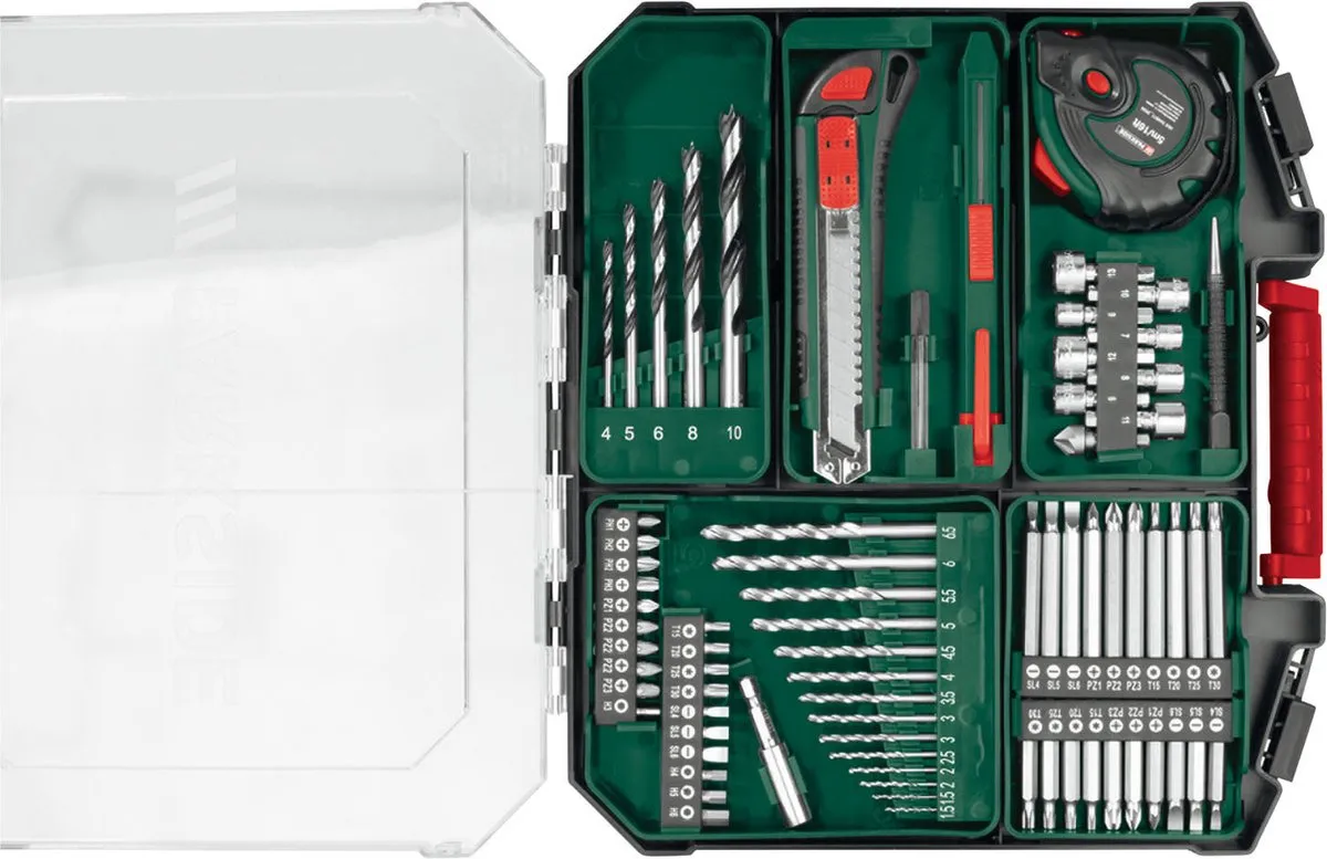 Parkside 20V Accu Schroefboormachine Set - 2 Accu's - 73-delig