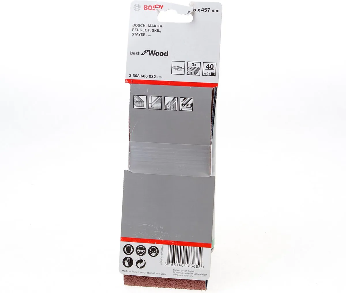 Bosch Professional 3 Banden 75x457mm Best Wood+Paint