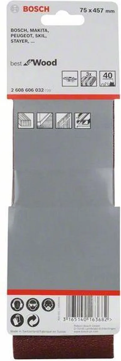 Bosch Professional 3 Banden 75x457mm Best Wood+Paint