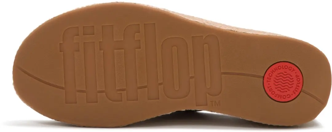 FitFlop Platfforms Espadrille Wedge Cross Slides - Bruin