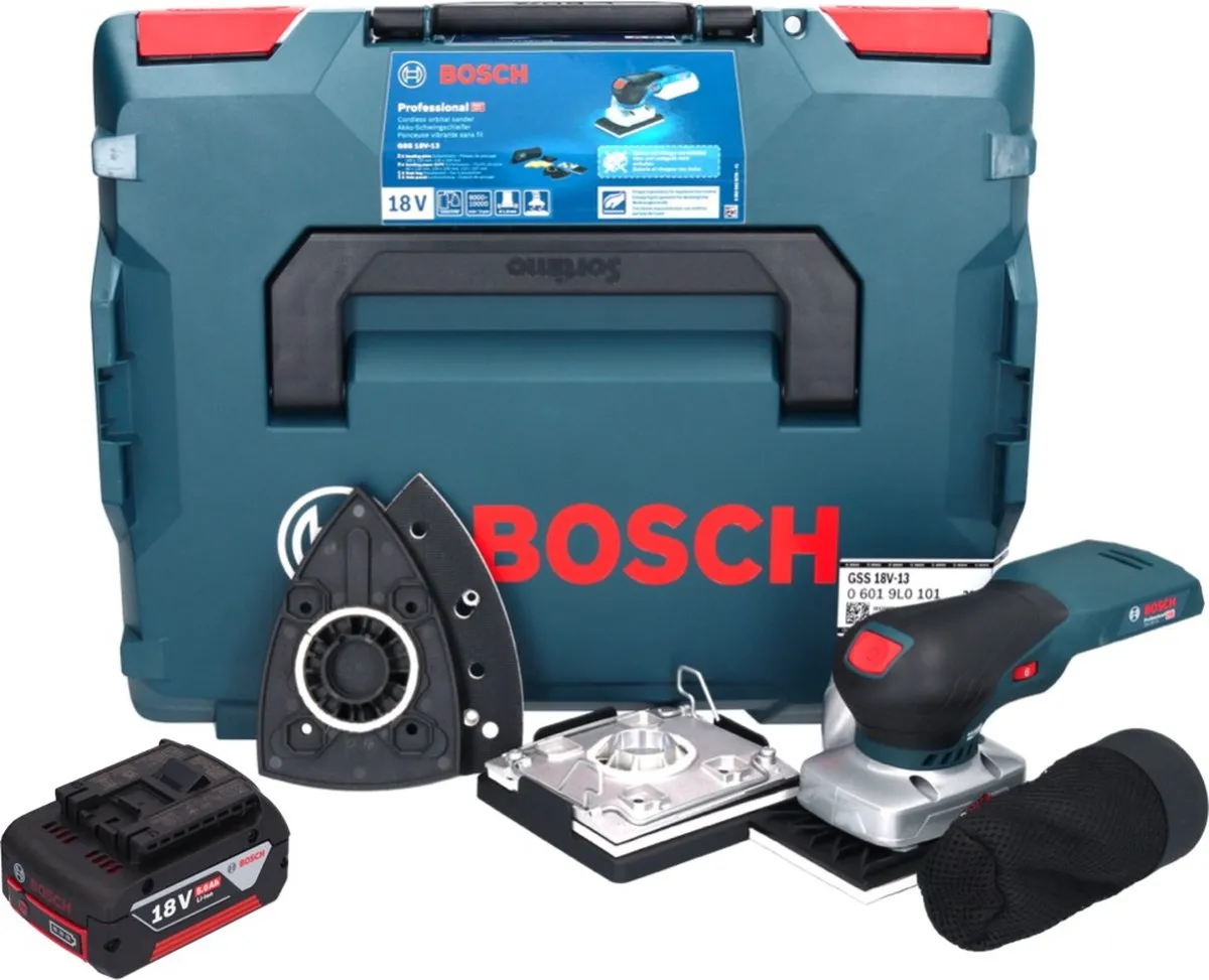 Bosch Professional GSS 18V-13 Vlakschuurmachine 18V - 1x 5.0Ah Accu