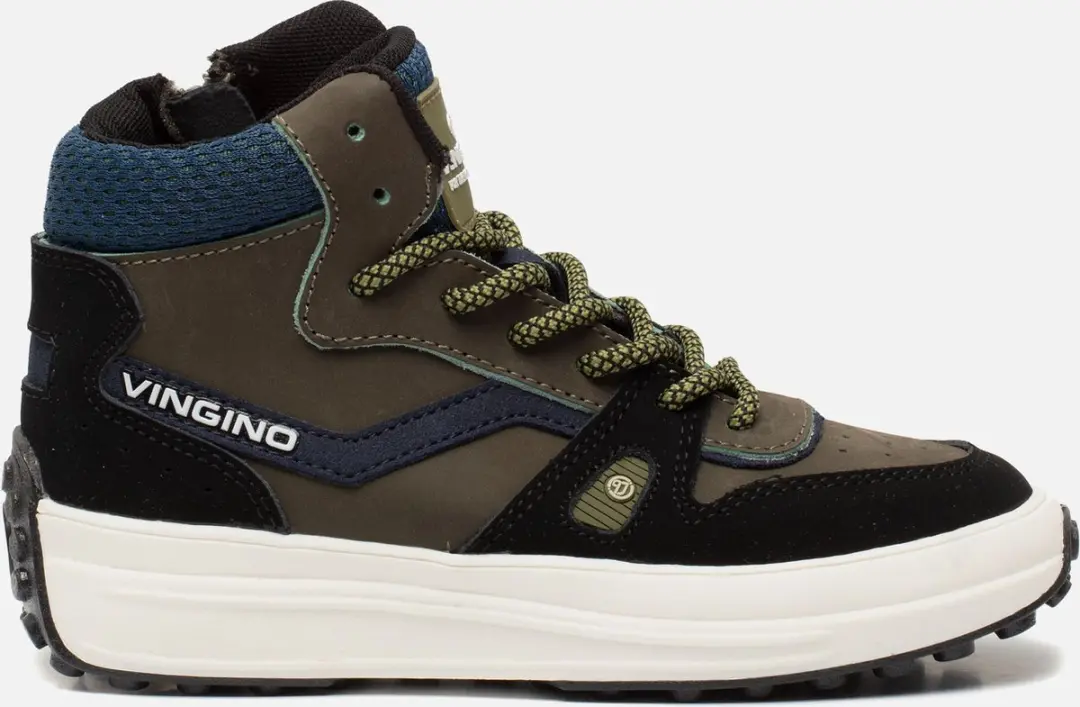 Vingino Max Mid sneakers blauw Leer