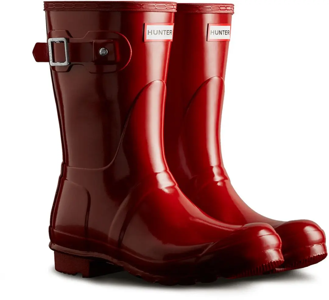 Hunter Women's Original Short Gloss Wellington Boots - Rood 37