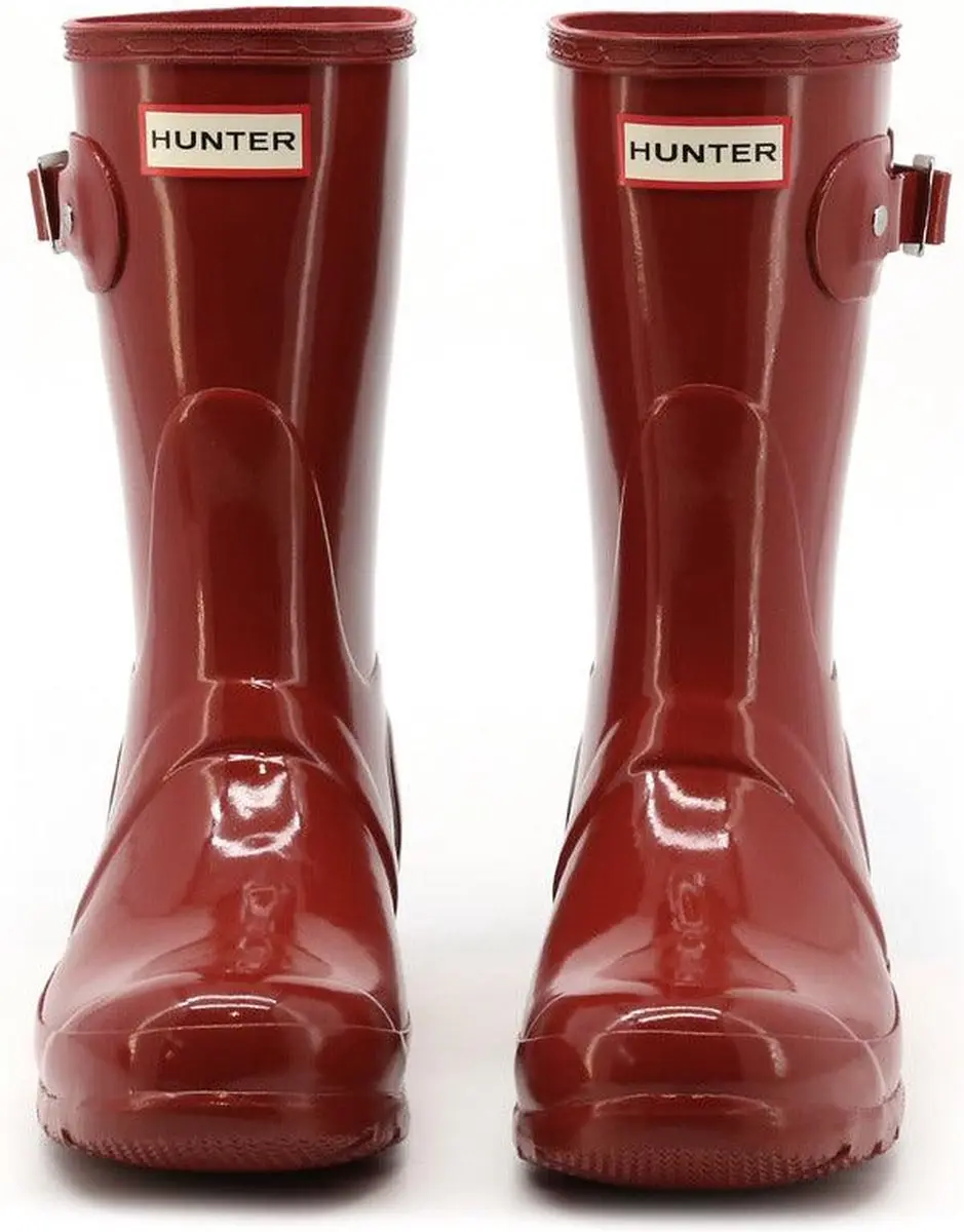 Hunter Women's Original Short Gloss Wellington Boots - Rood 37