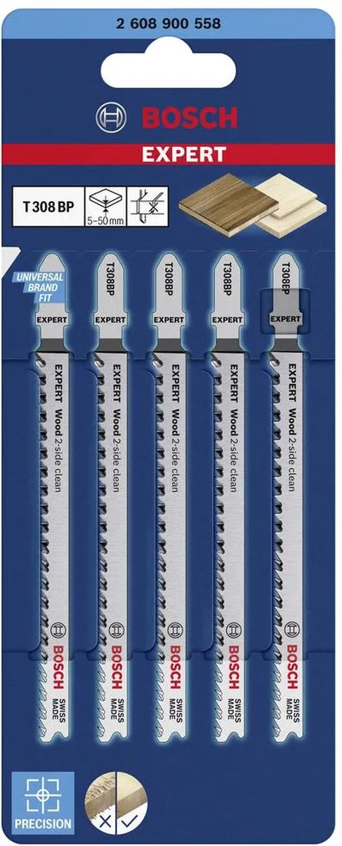 Bosch Professional T 308 BP Expert Wood Decoupeerzaagbladen - 25 Stuks