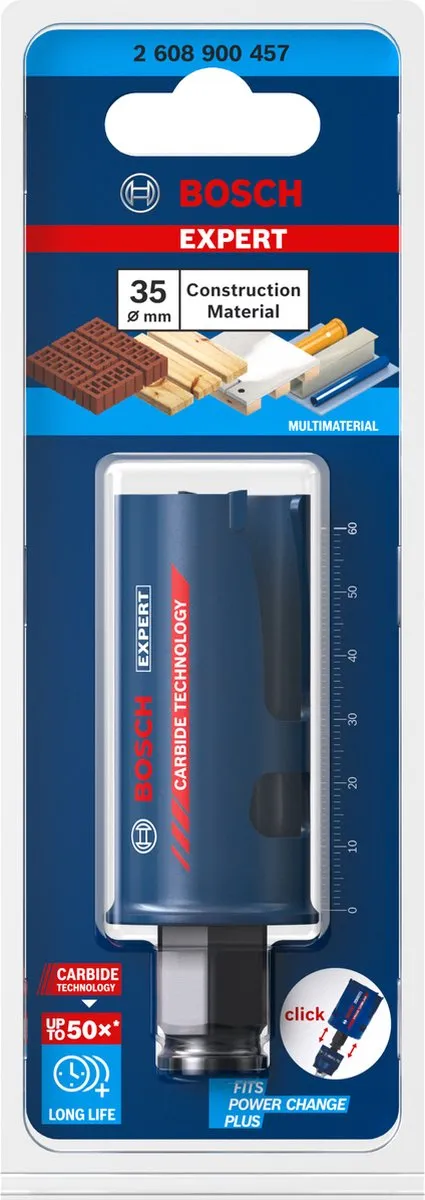 Bosch Professional EXPERT Power-Change Gatzaag 35mm - Steen/Hout