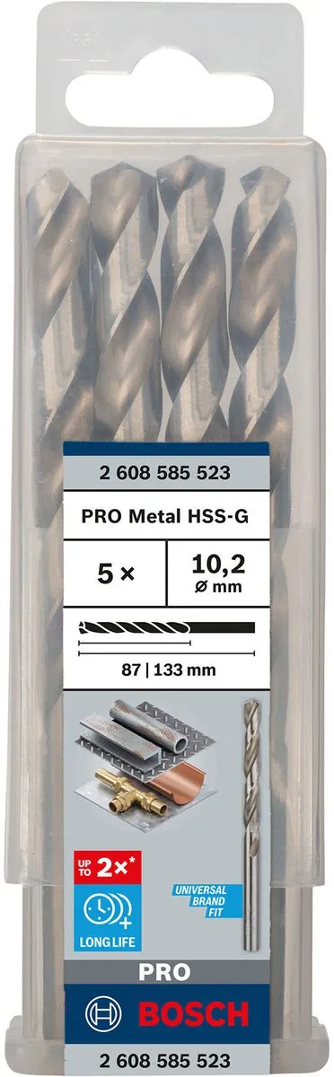 Bosch Professional ST. LINE 10.2mm HSS-G Boor - 5 Stuks
