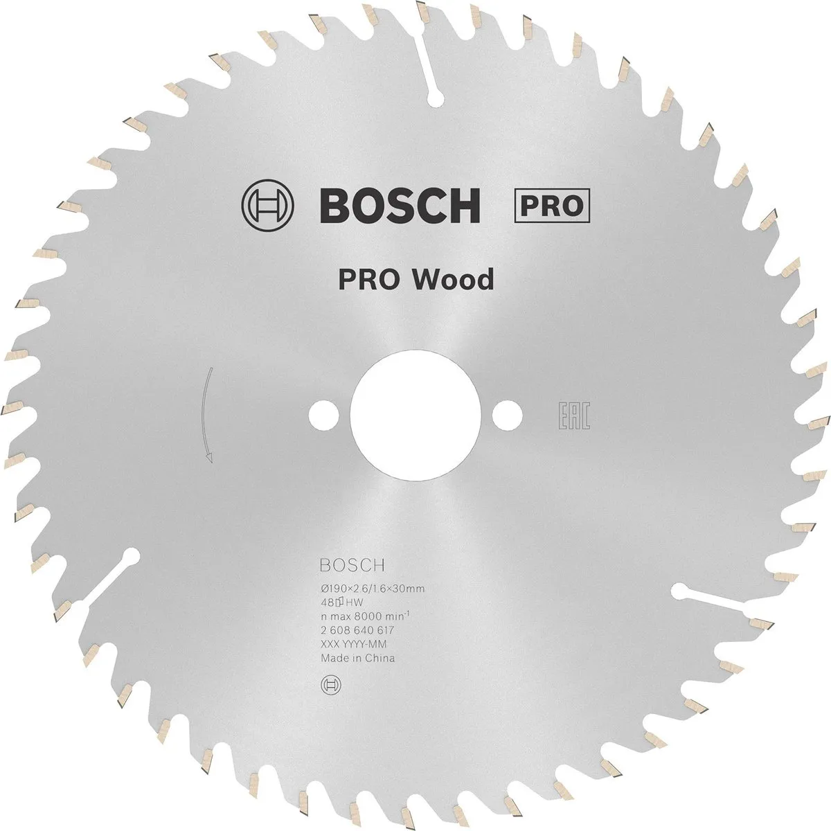 Bosch Professional CIRKZB OPT 190X30X2,6 48T Zaagblad - Hout - Ø190mm