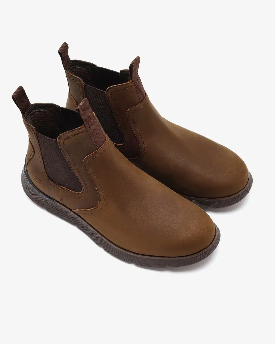 Skechers Augustino Paulo Heren Chelsea Boot - Bruin - Maat 42 - afbeelding 6 van 6