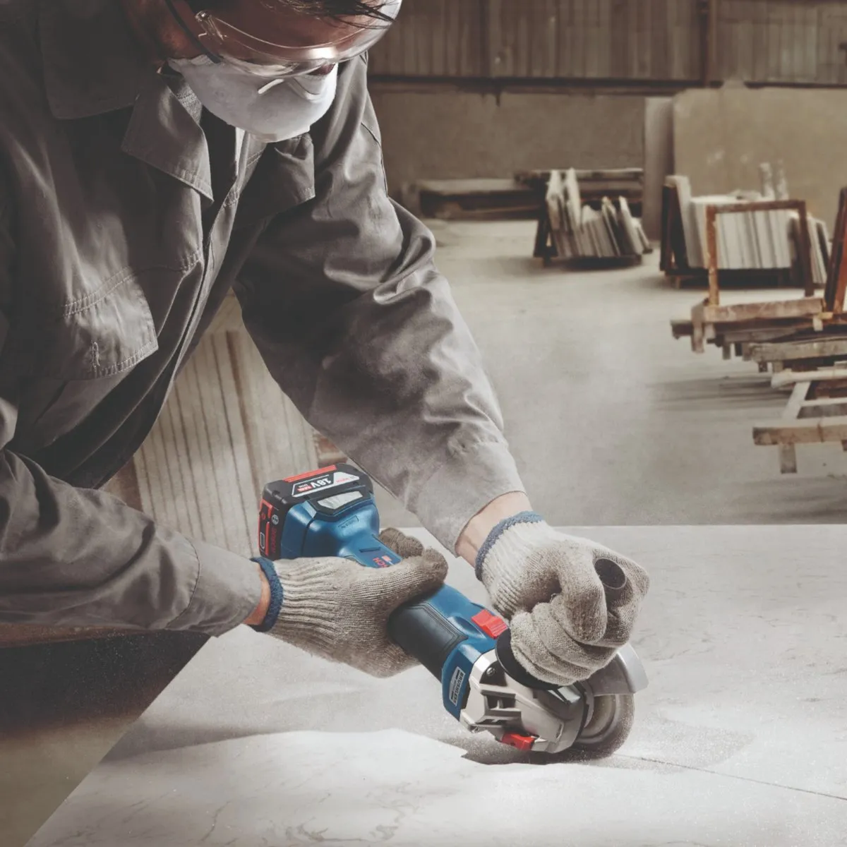 Bosch Professional GWS 18V-10 Accu Haakse Slijper 125mm